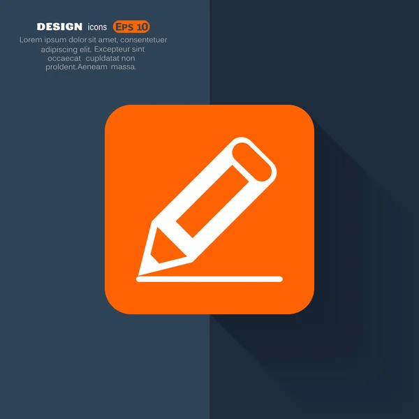 Pencil web icon — Stock Vector