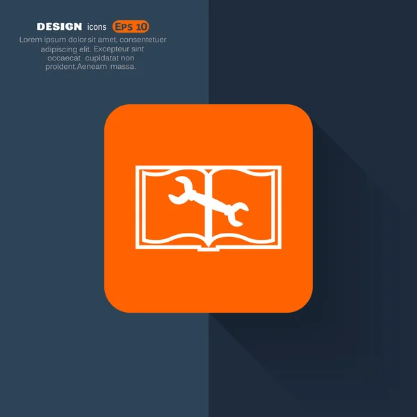 Libro icono web — Archivo Imágenes Vectoriales