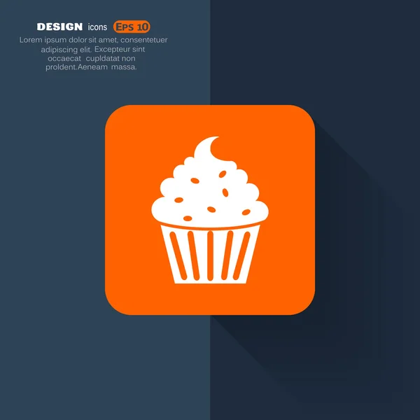 Icona web Cupcake — Vettoriale Stock