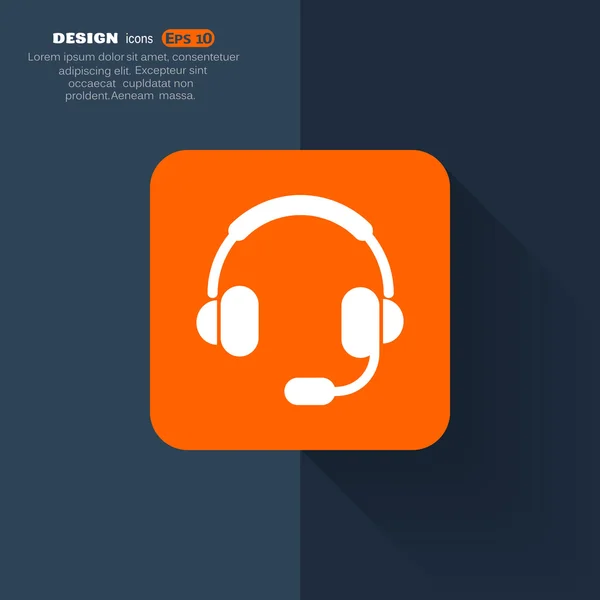 Headphones web icon — Stock Vector