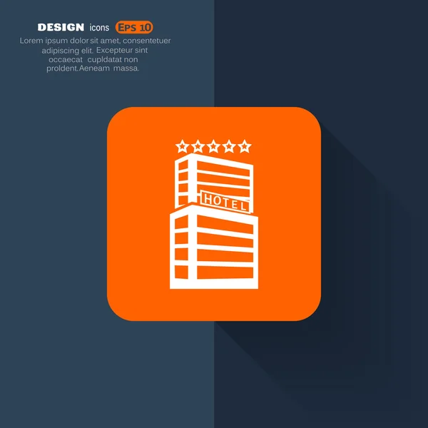 Icône Web hôtel — Image vectorielle