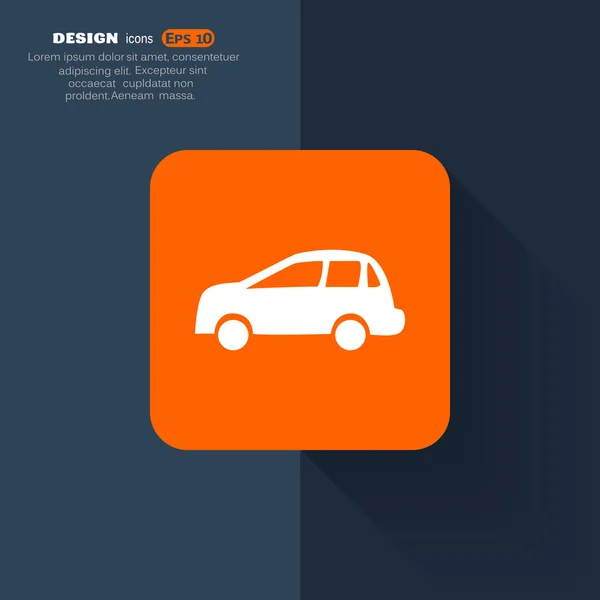 Icône de voiture isolé — Image vectorielle