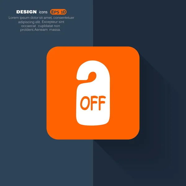 Sign off Web icon — Stock Vector