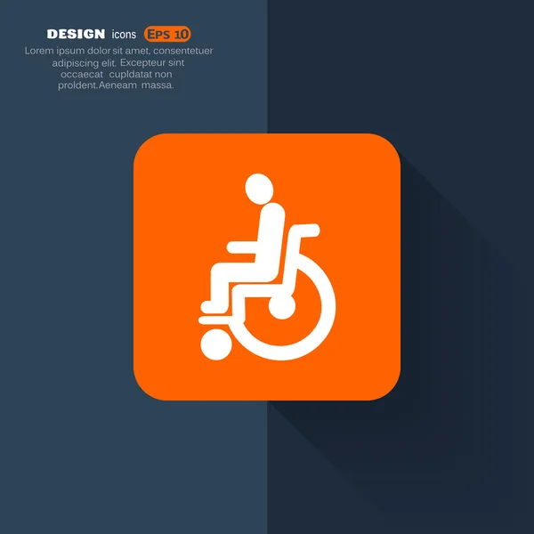 Disabled Web icon — Stock Vector