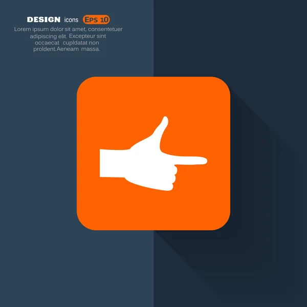 Işaret parmağı, web simgesi — Stok Vektör