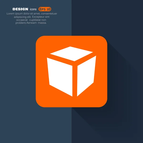 Cubo icono web — Archivo Imágenes Vectoriales