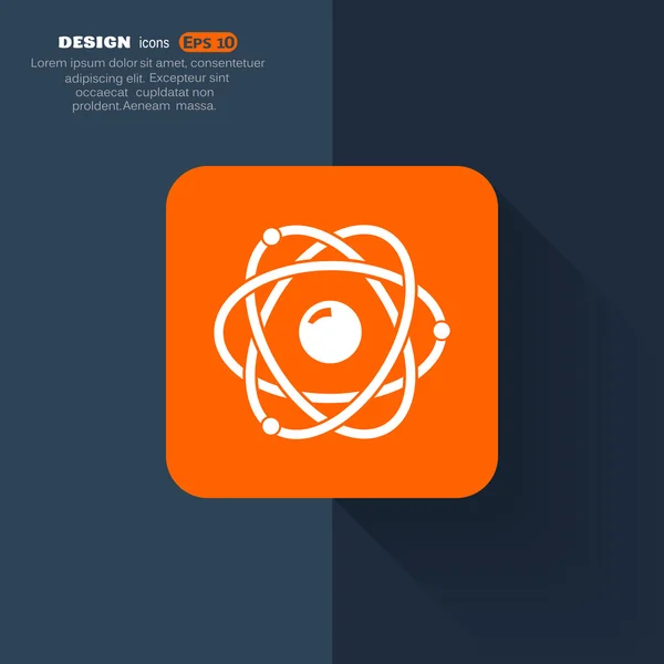 Icono web Atom . — Vector de stock