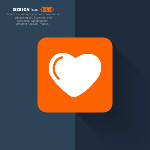 Corazón icono web — Archivo Imágenes Vectoriales