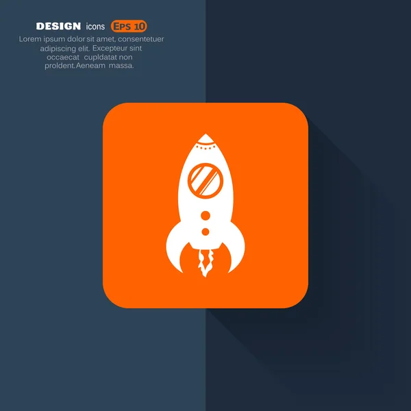 Rocket Web icon — Stock Vector