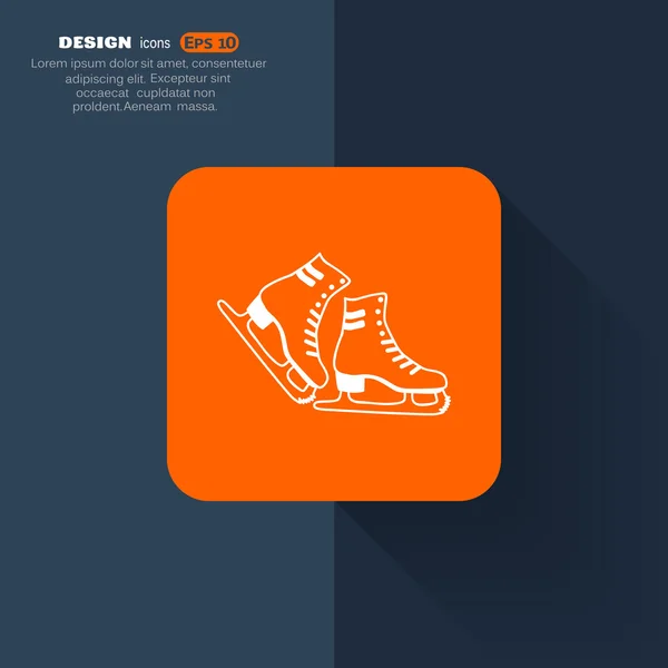 Skates Web-Ikone — Stockvektor