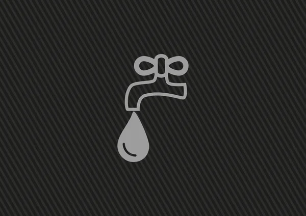 Grifo con icono web gota — Vector de stock