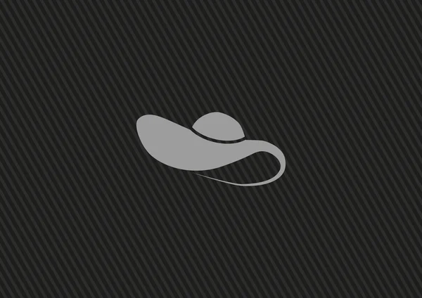 Sombrero femenino, icono web — Vector de stock