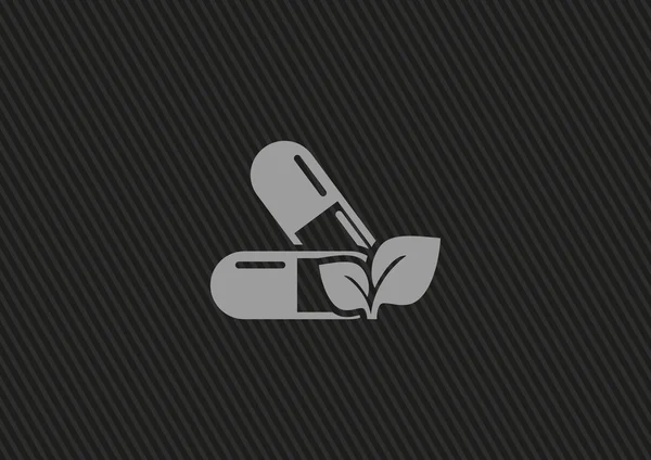 Icono de signo de píldora médica — Vector de stock
