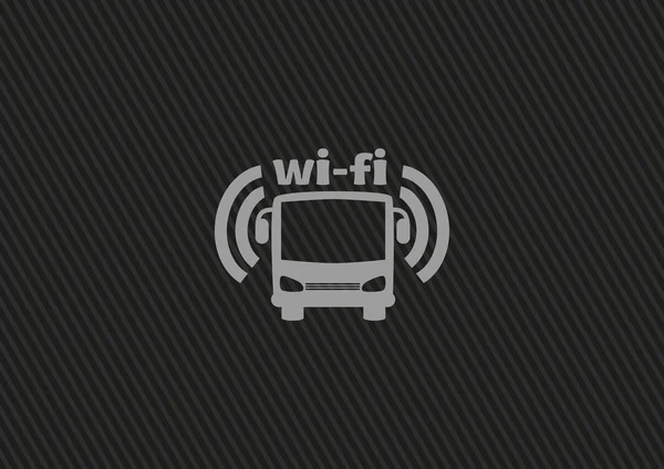 Otobüs kablosuz simgesi — Stok Vektör