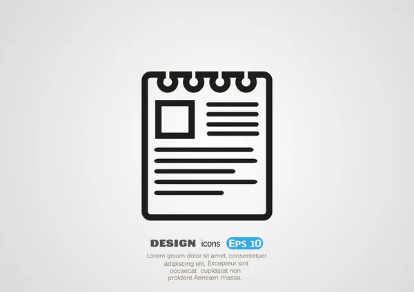 Memo icono web — Vector de stock