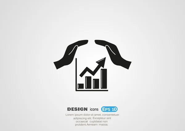 Icono gráfico de negocios — Vector de stock