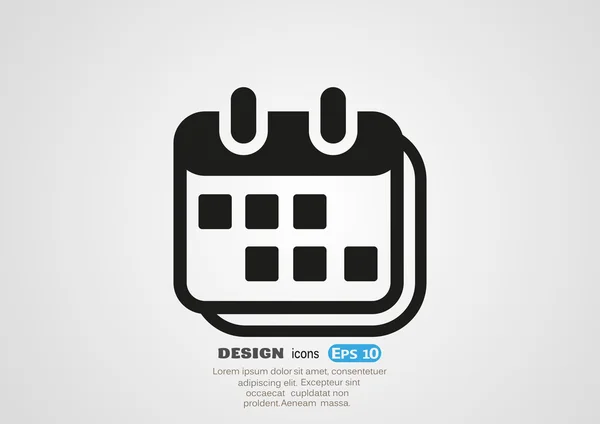 Calendario icono web — Archivo Imágenes Vectoriales