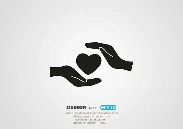 Liefdadigheid web pictogram — Stockvector