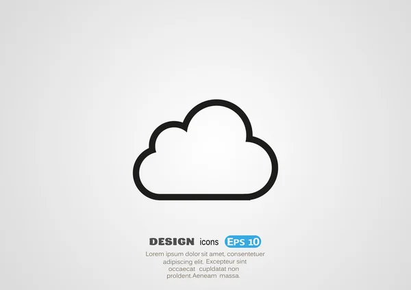 Icône web cloud — Image vectorielle