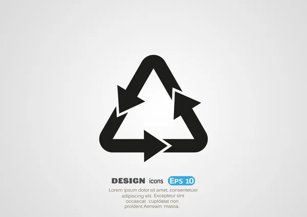 Signer icône de traitement des déchets — Image vectorielle