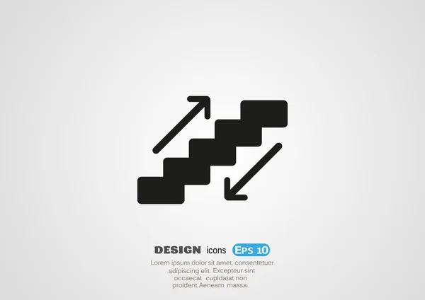 Escalera icono web — Vector de stock