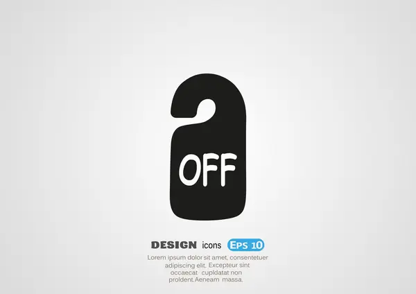 Sign off Web icon — Stock Vector