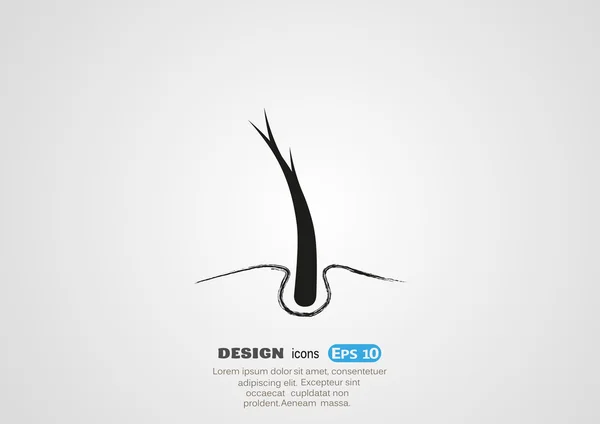 Icono web de pelo — Vector de stock