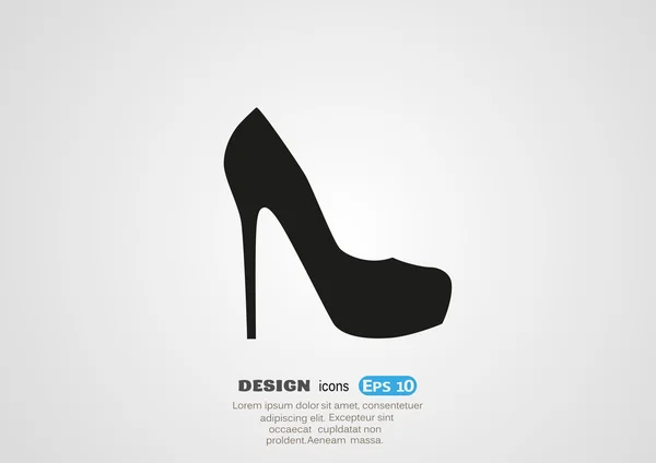 Γυναικείο παπούτσι, εικονίδιο web. — Διανυσματικό Αρχείο