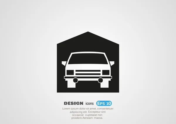 Icono del coche aislado — Vector de stock