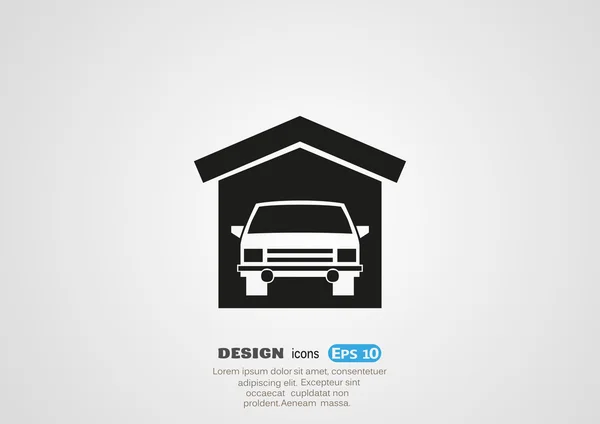 Icono del coche aislado — Vector de stock