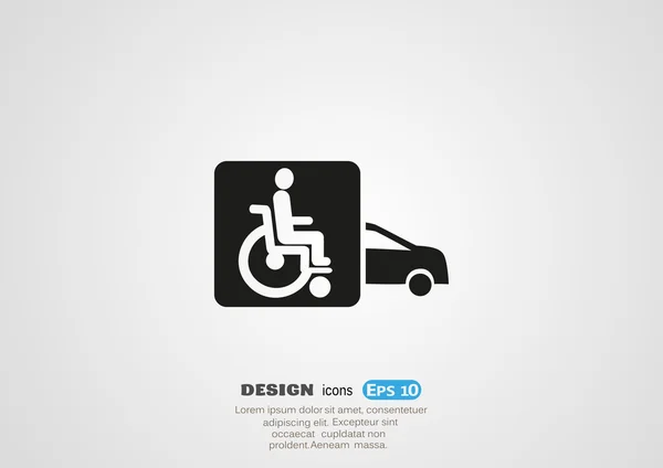 残疾的车图标 — 图库矢量图片