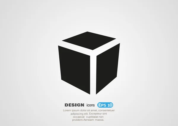 Cubo icono web — Archivo Imágenes Vectoriales