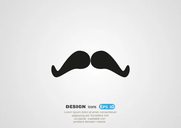 Icône web moustache rétro — Image vectorielle