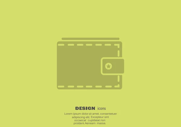 Portemonnee web pictogram — Stockvector
