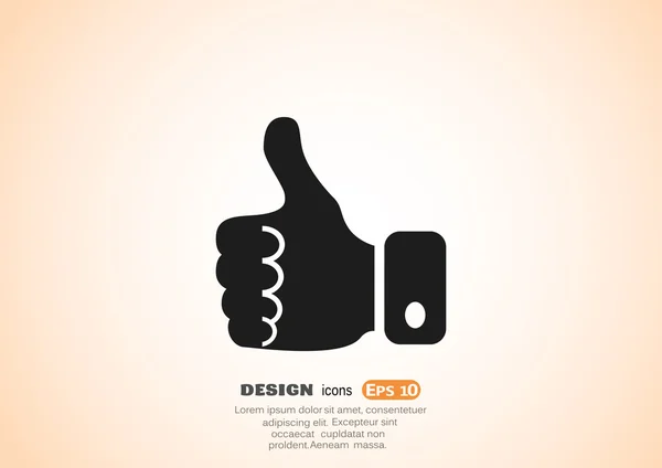 Thumb up web icon — Stock Vector