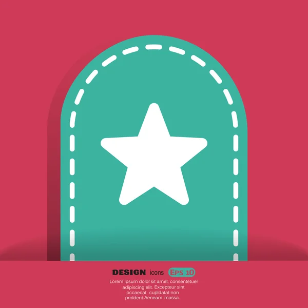 Estrella icono web — Vector de stock