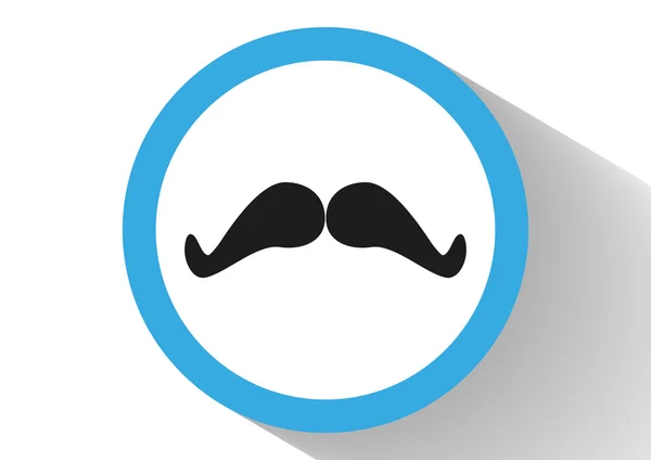 Retro mustache web icon — Stock Vector