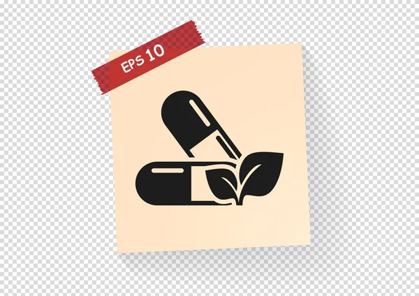 Icono de signo de píldora médica — Archivo Imágenes Vectoriales
