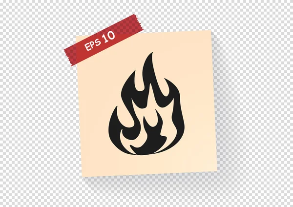 Ikona płomieni ognia — Wektor stockowy