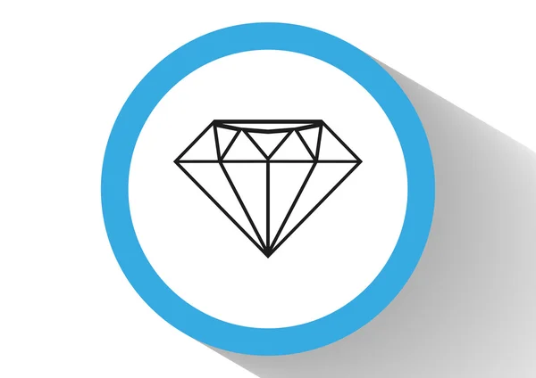 Icône web diamant — Image vectorielle