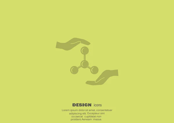 Icono compuesto molecular — Archivo Imágenes Vectoriales