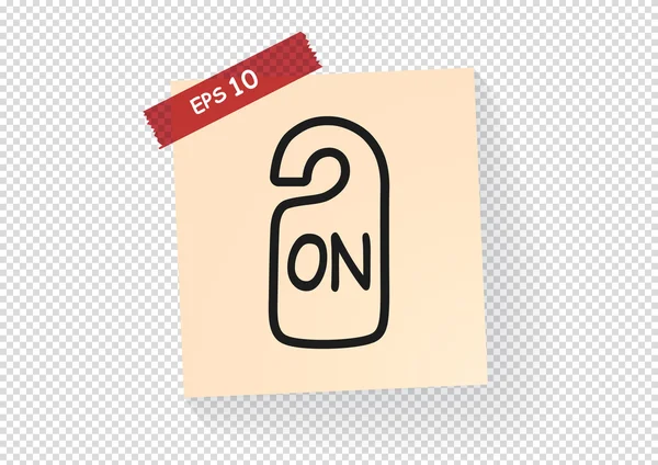 ON label web icon — Stock Vector