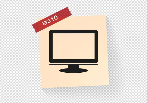 Monitor icono web — Vector de stock