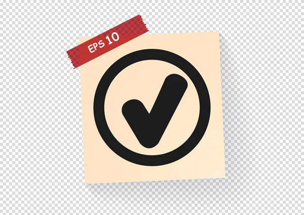 Marca de verificación icono web — Vector de stock