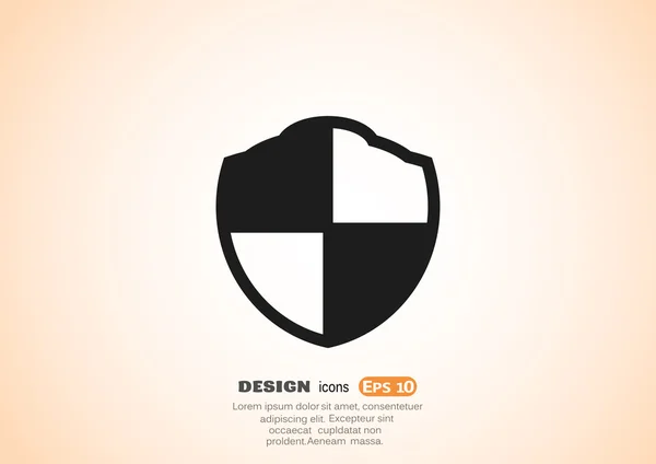 Escudo signo de protección icono web — Vector de stock