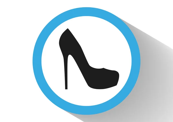 Female shoes, web icon. — Stock Vector