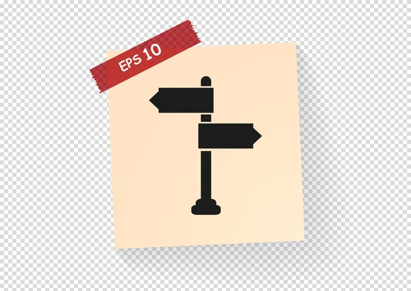 Signpost web icon — Stock Vector