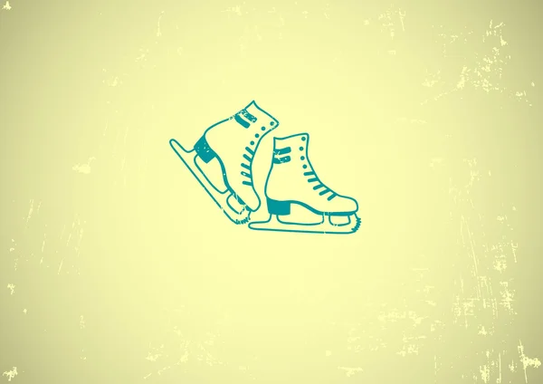 Ícone da web patins — Vetor de Stock