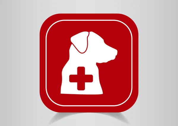 Dog veterinary icon — Stock Vector