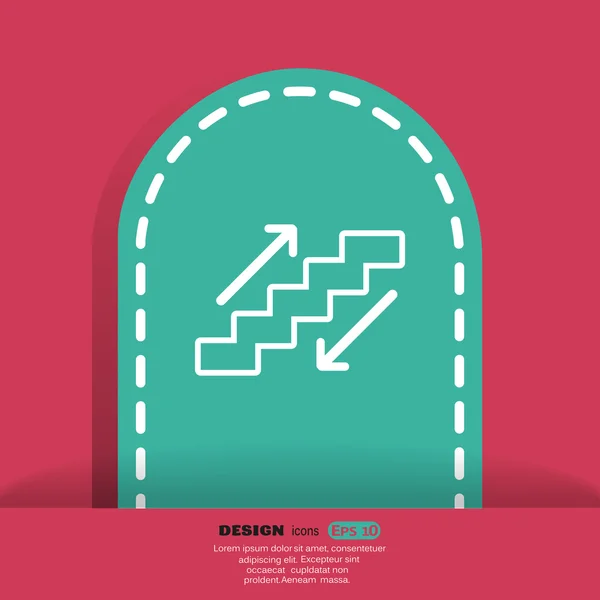 Escalera icono web — Vector de stock